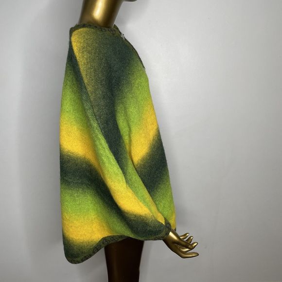 Lederlin Poncho Sweater Women One Size Green Cape Elfcore Fairycore Jumper - Picture 5 of 14